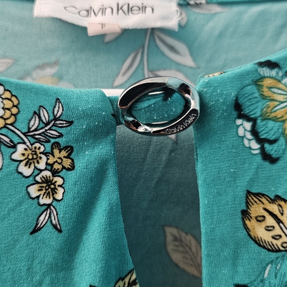 Columbia Blue Long Sleeve Blouse with Playful Print - Picture 3 of 4